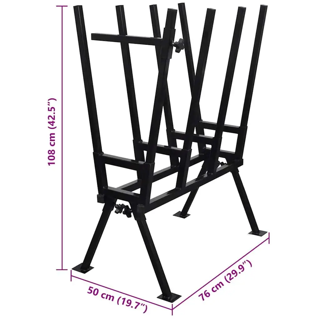 Steel Saw Horse for Woodworking Adjustable Feet 400 kg Capacity