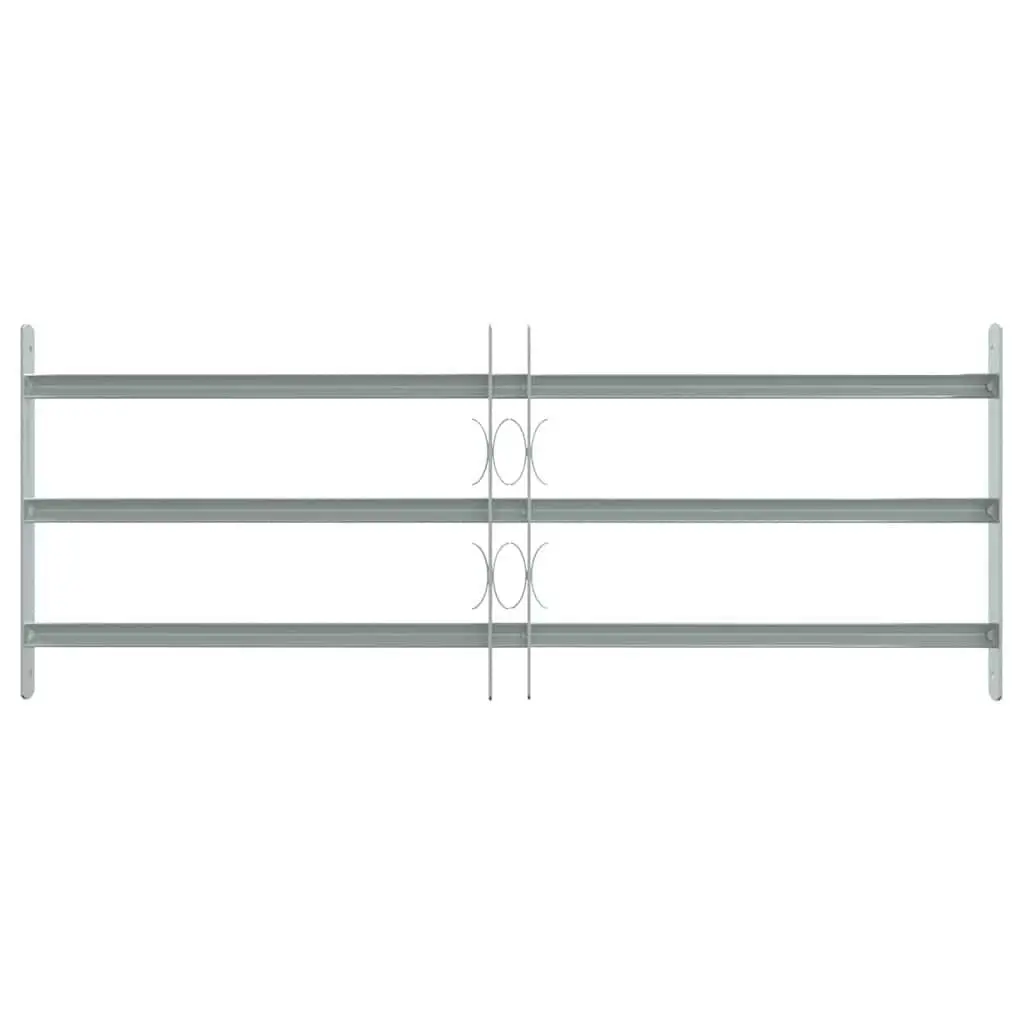 Security Grille for Windows Adjustable Width 700-1050 mm Silver