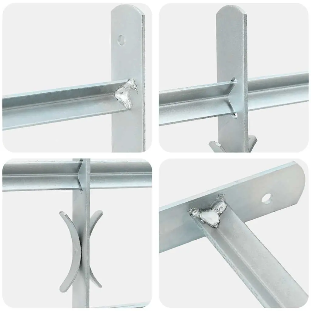 Security Grille for Windows Adjustable Width 700-1050 mm Silver