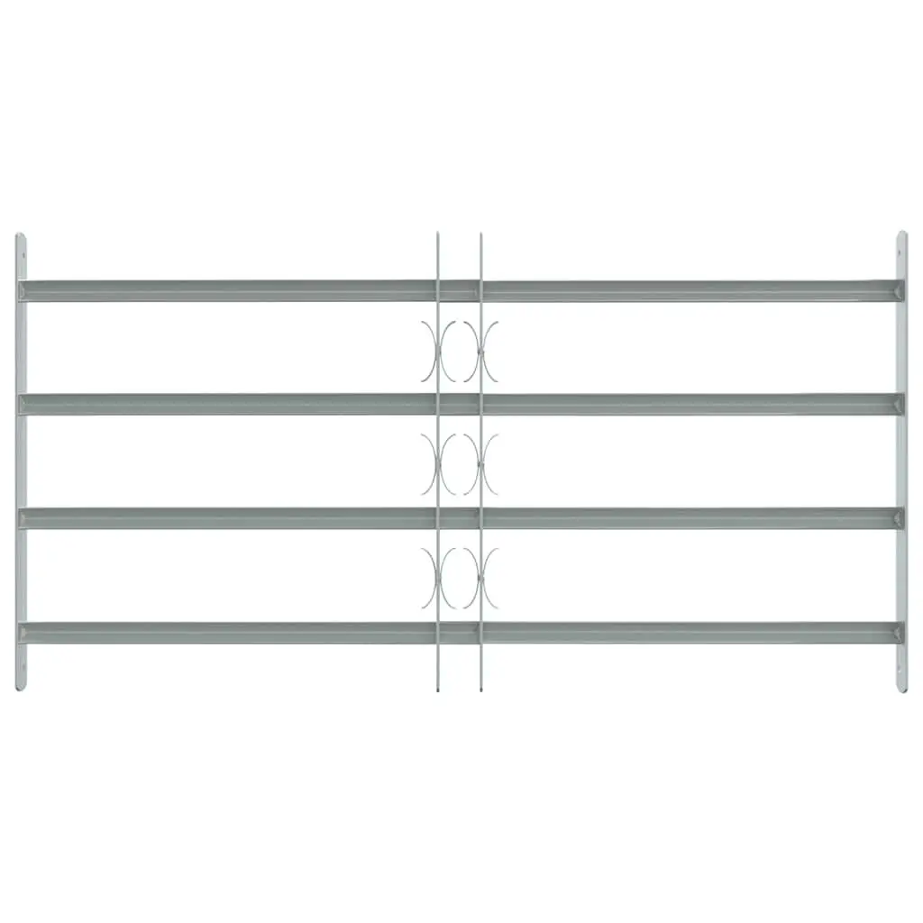 Security Grille with Adjustable Width 700-1050 mm in Silver Steel
