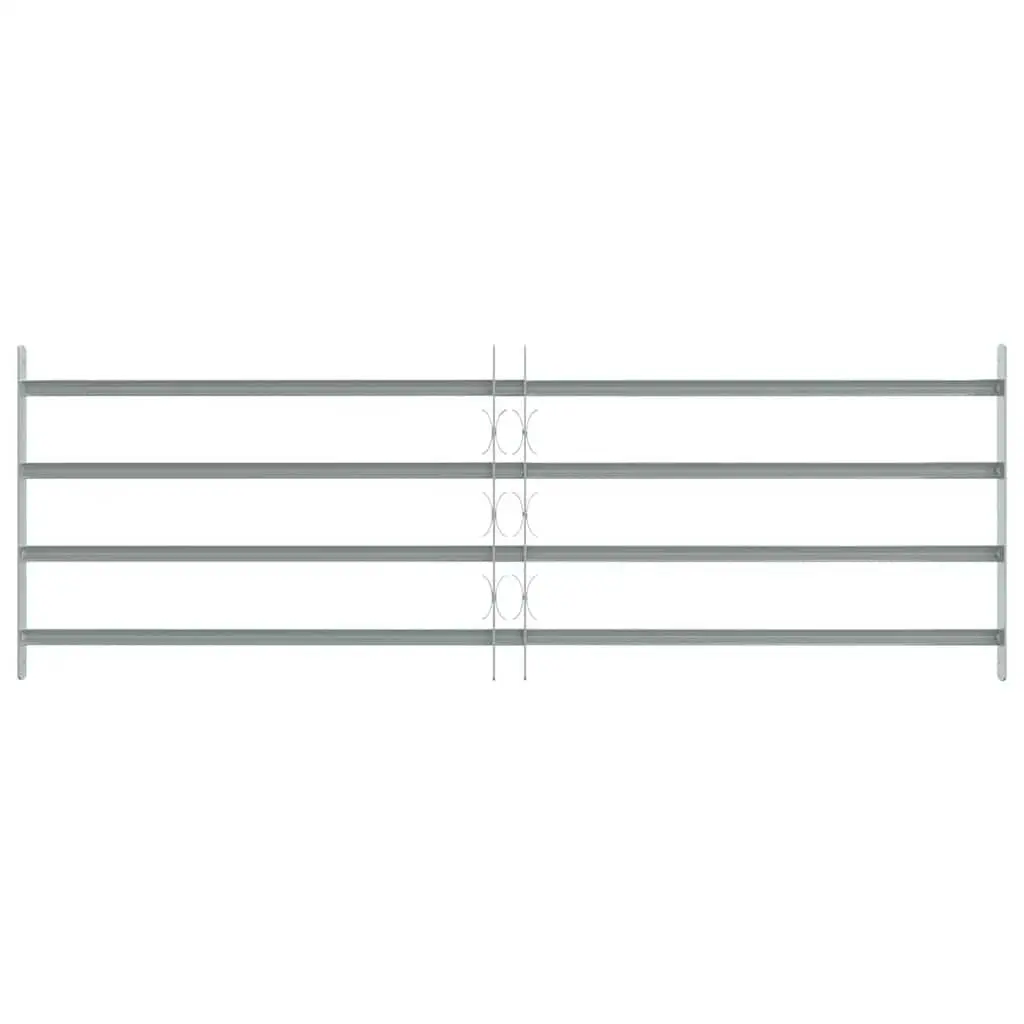 Security Grille Window Protection Home Adjustable 1000-1500mm Silver