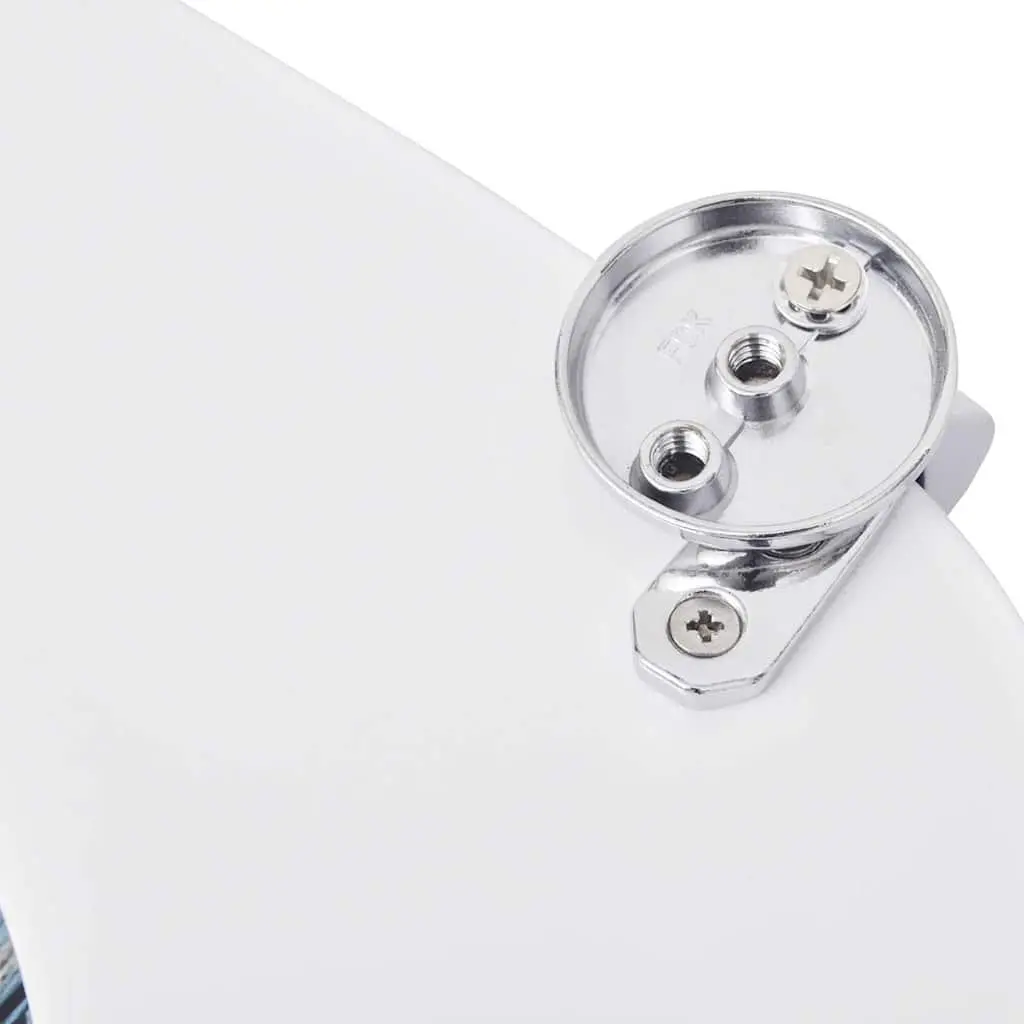 Blue MDF Toilet Seat with Adjustable Hinges