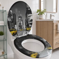 MDF Toilet Seat with Adjustable Hard Close Lid Mechanism