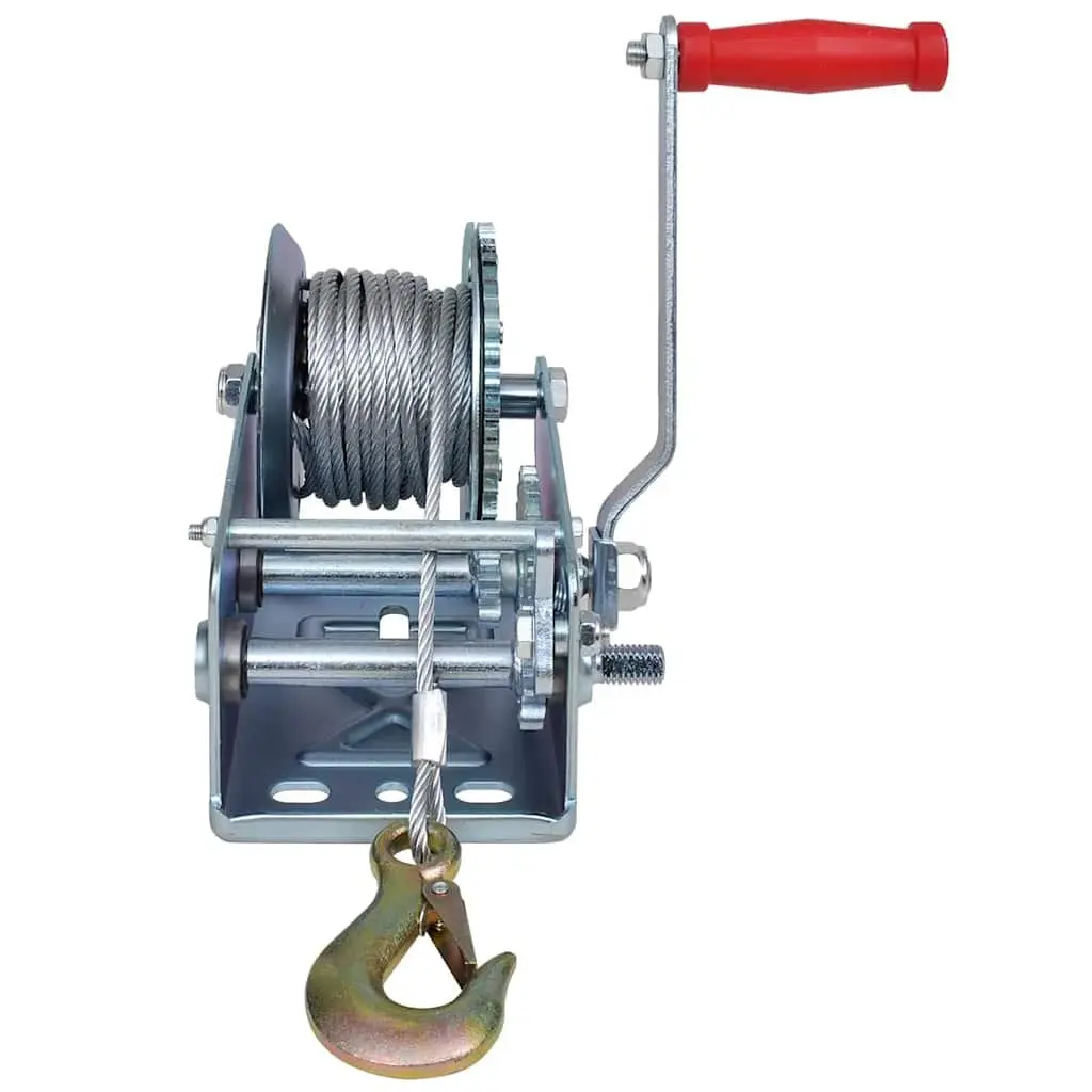 Hand Winch 1130kg Heavy Duty Pulling Tool Cable Trailer Truck Hoist Lift