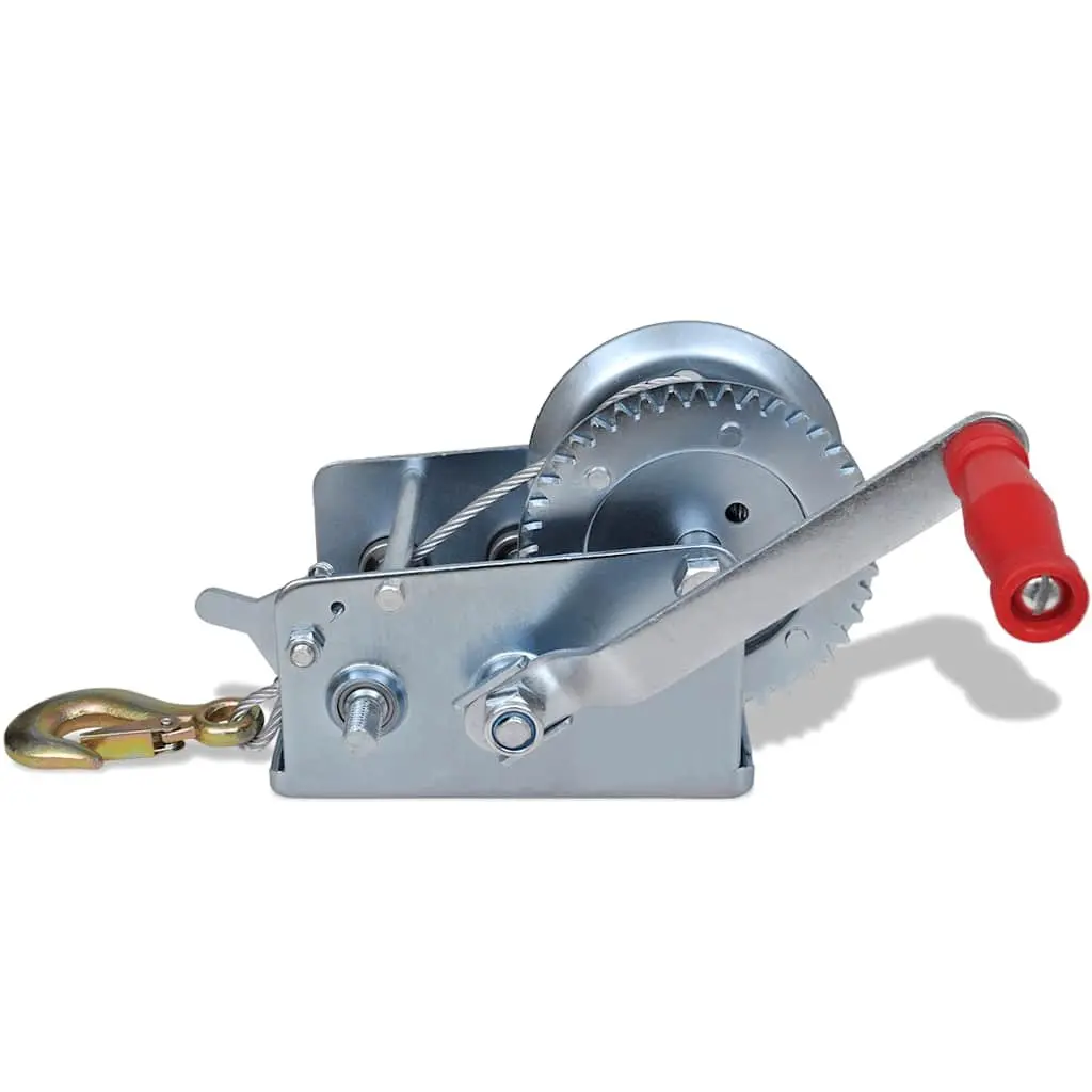 Hand Winch 1130kg Heavy Duty Pulling Tool Cable Trailer Truck Hoist Lift