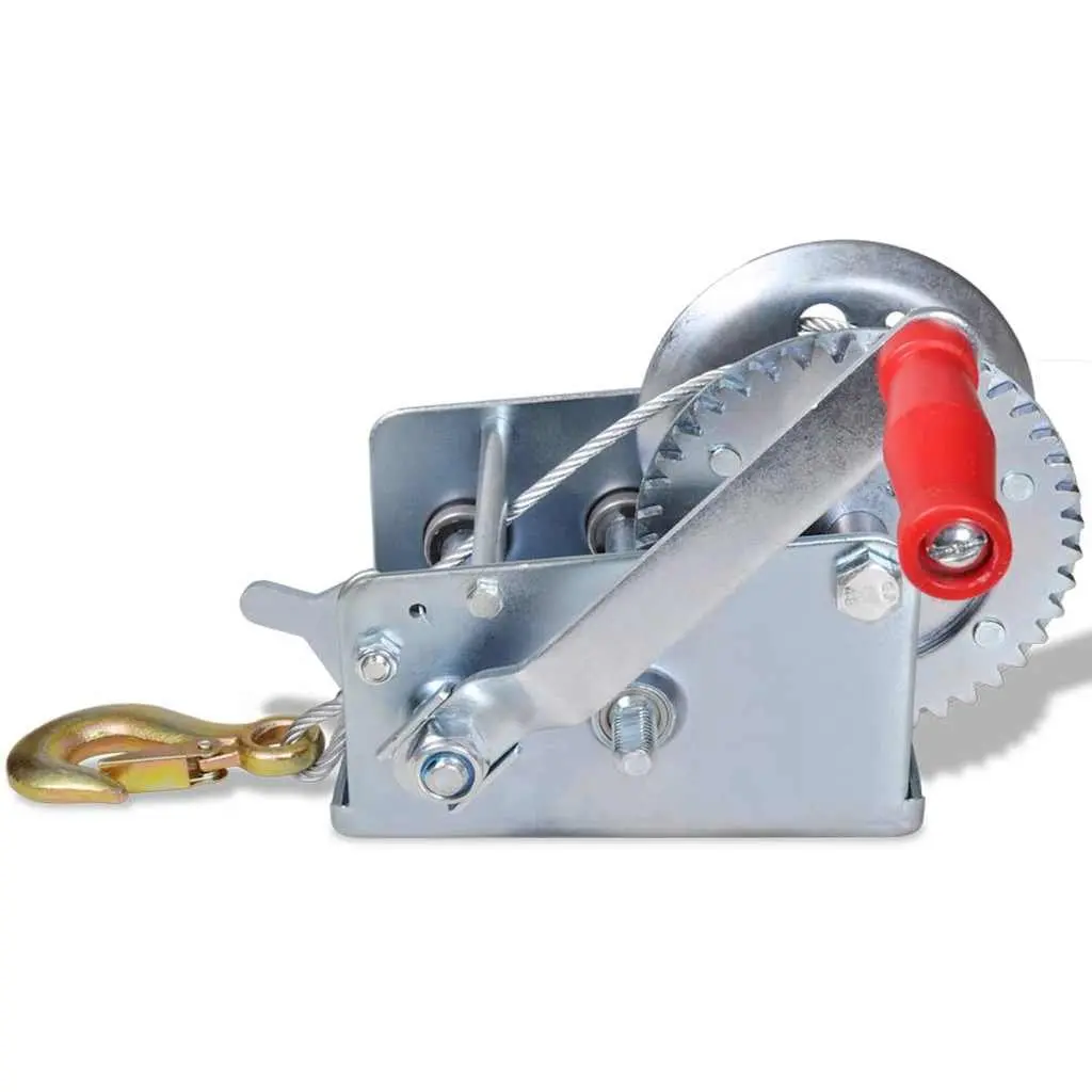 Hand Winch 1130kg Heavy Duty Pulling Tool Cable Trailer Truck Hoist Lift
