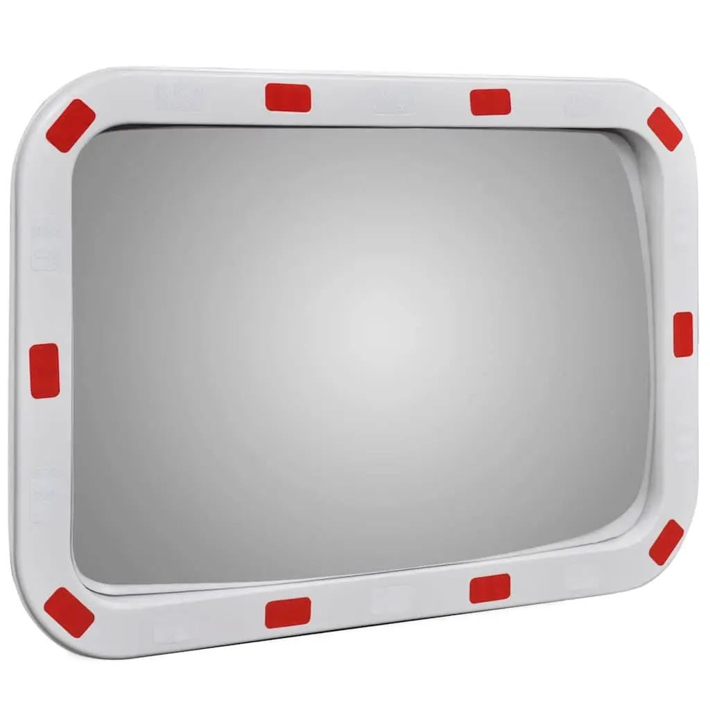 Convex Traffic Mirror Rectangle 40 x 60 cm Road Safety Reflector Outdoor