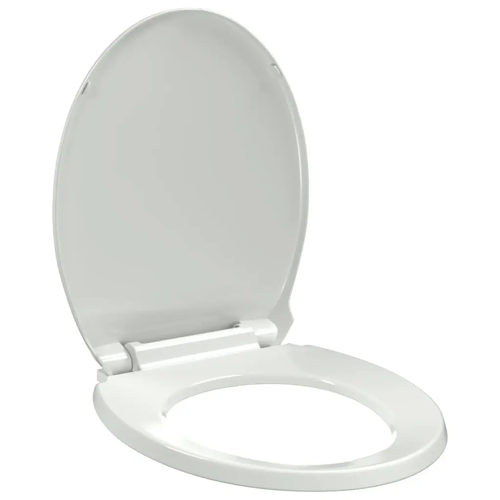 Soft-Close Toilet Seat Bathroom Accessory Oval White Standard Bowl