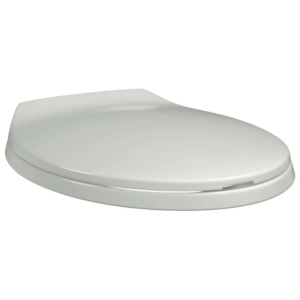 Soft-Close Toilet Seat Bathroom Accessory Oval White Standard Bowl