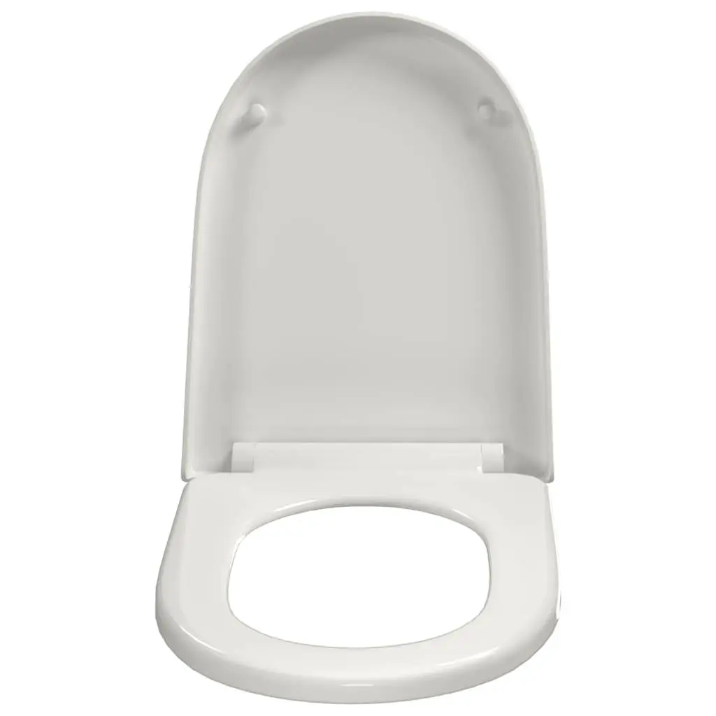 Toilet Seat Square for Bathroom White Standard Size Soft-close Quick-release