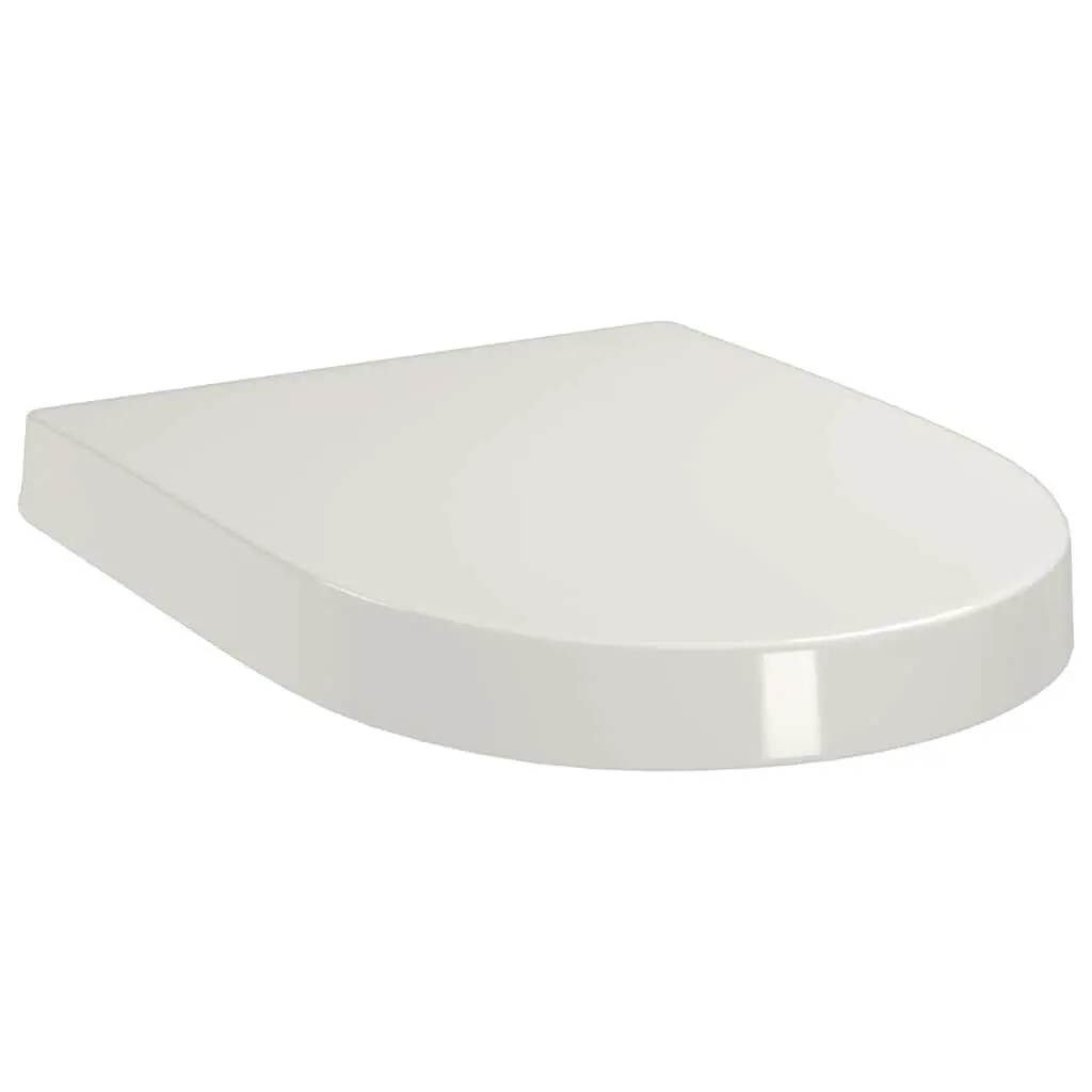 Toilet Seat Square for Bathroom White Standard Size Soft-close Quick-release