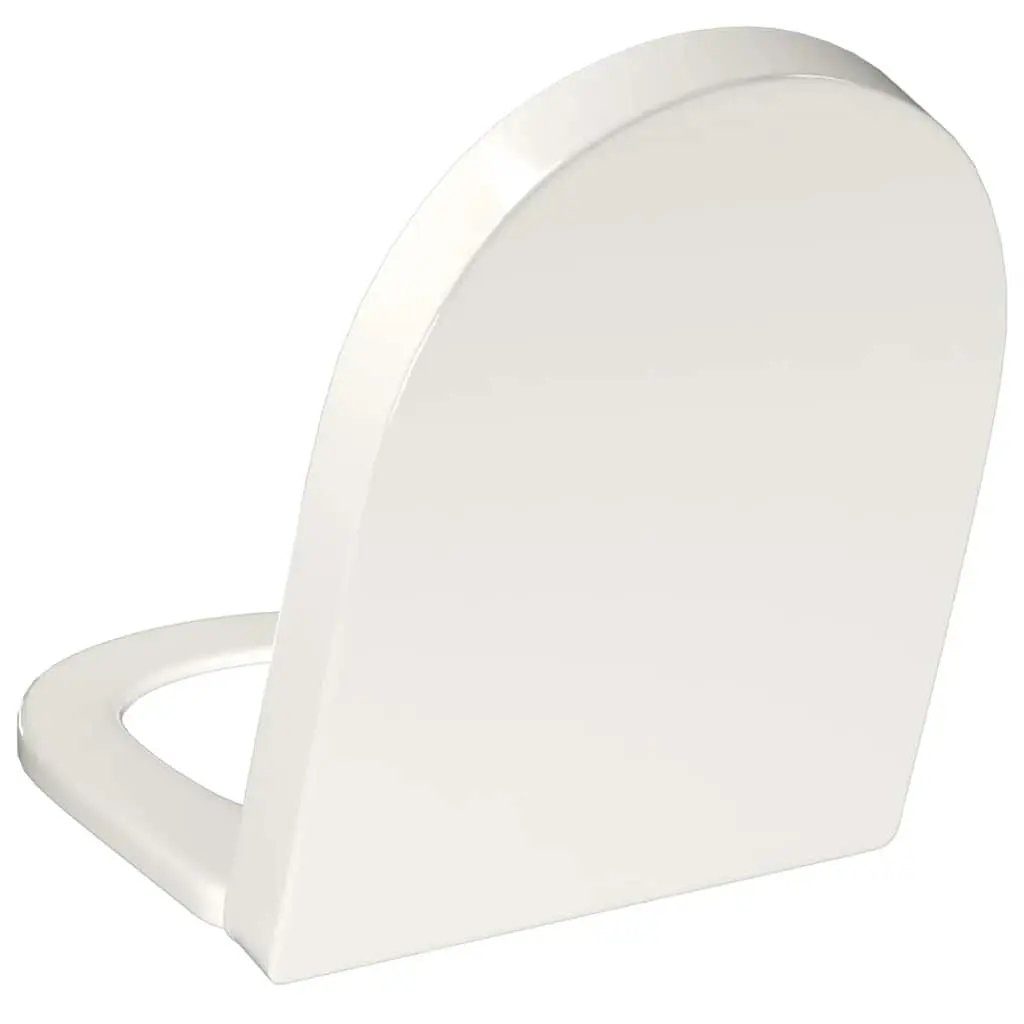 Toilet Seat Square for Bathroom White Standard Size Soft-close Quick-release