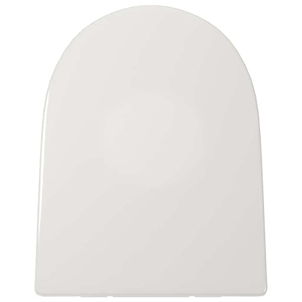 Toilet Seat Square for Bathroom White Standard Size Soft-close Quick-release