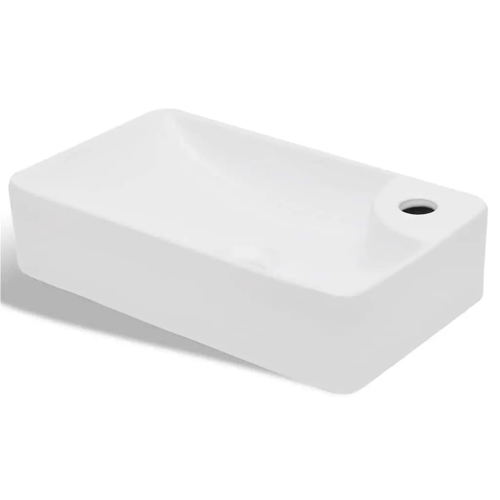 Ceramic Wash Basin with High Gloss Finish for Bathrooms