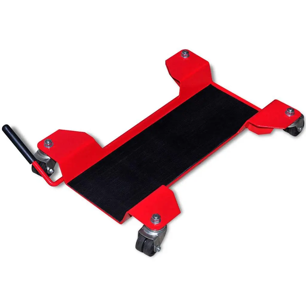 Motorcycle Dolly Centre Stand Red 360° Castors Heavy Duty Garage Equipment Tool