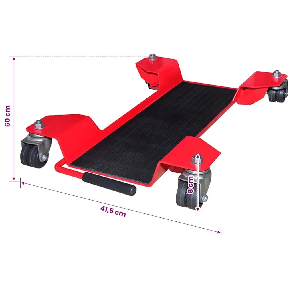 Motorcycle Dolly Centre Stand Red 360° Castors Heavy Duty Garage Equipment Tool