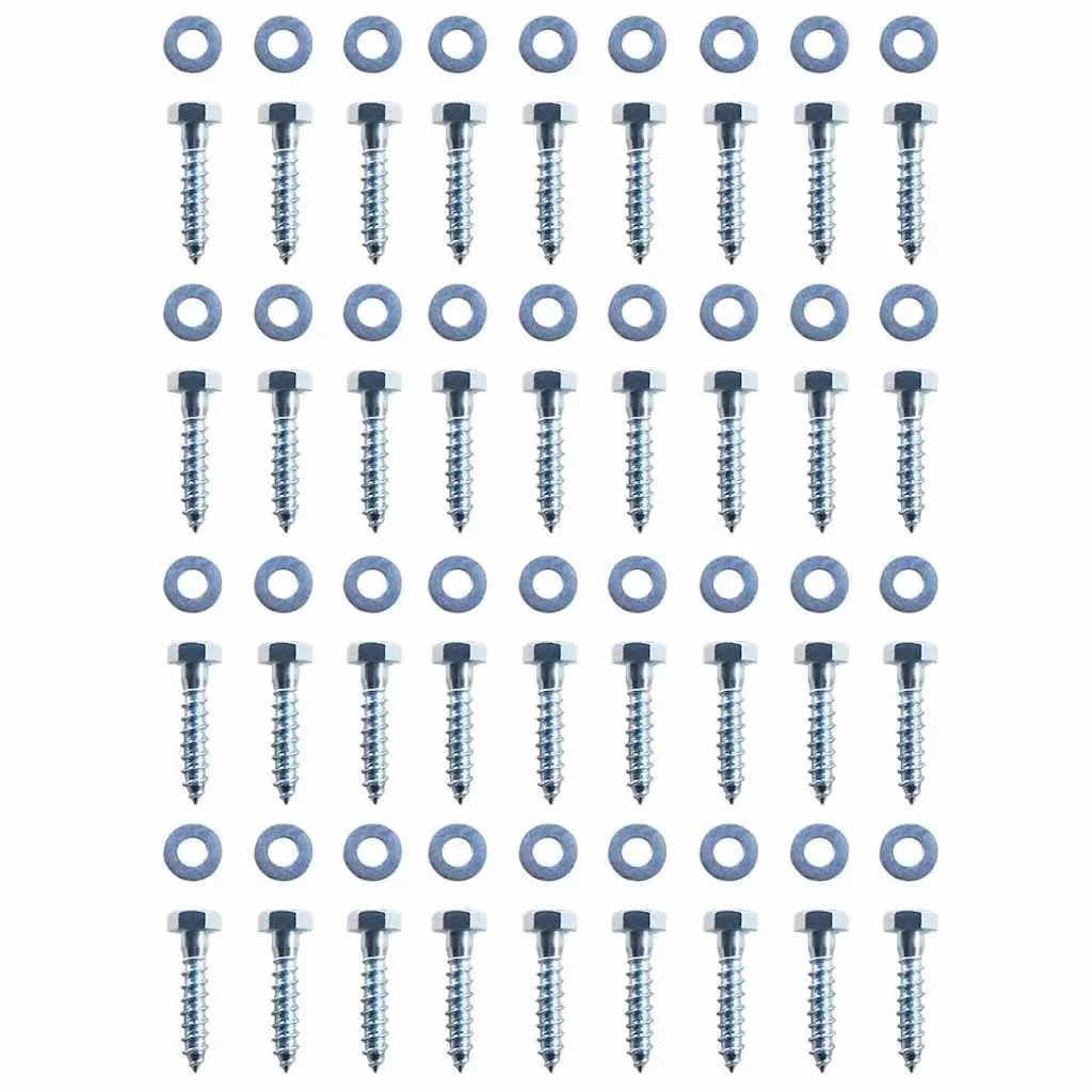 Ground Anchors L-Shaped for Play Tower 12 Piece Silver Steel Spikes