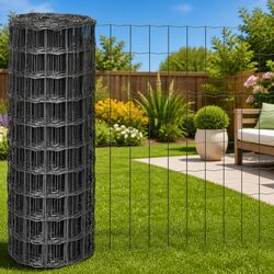 Grey Steel Wire Fence Panel, 25 x 1 m Dimensions