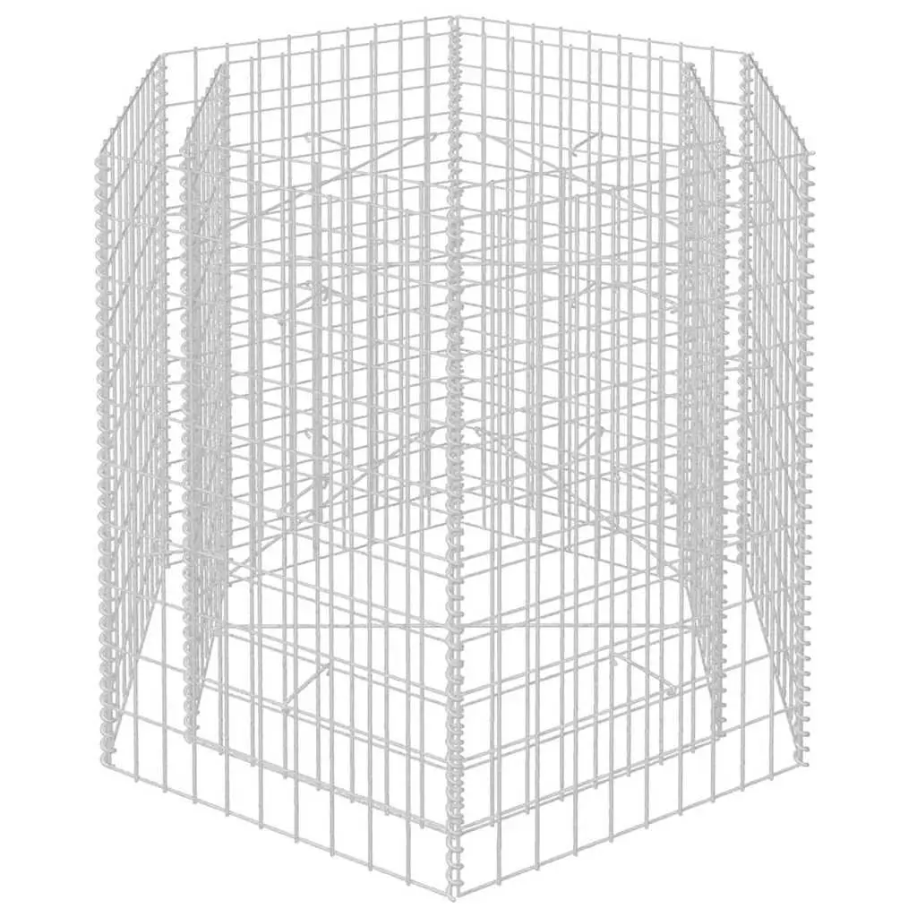 Hexagonal Gabion Raised Bed Garden Planter 100x90x100 cm