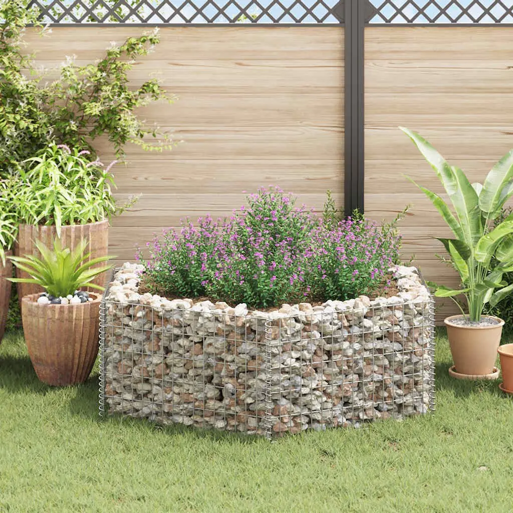 Hexagonal Gabion Raised Bed Garden Planter Outdoor Patio 160 x 140 x 50 cm