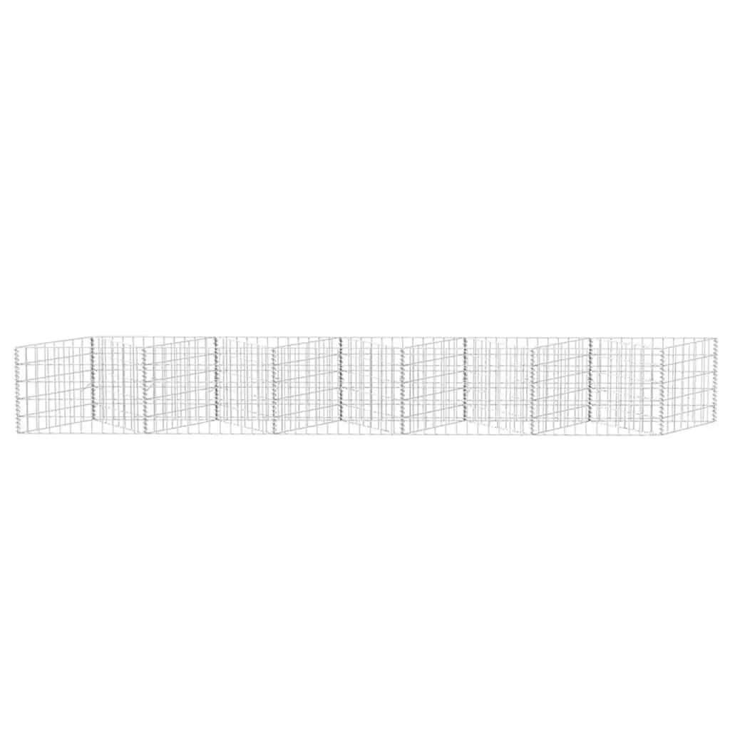 Gabion Basket Garden Fence Panel Barrier 300 x 30 x 50 cm Galvanised Steel