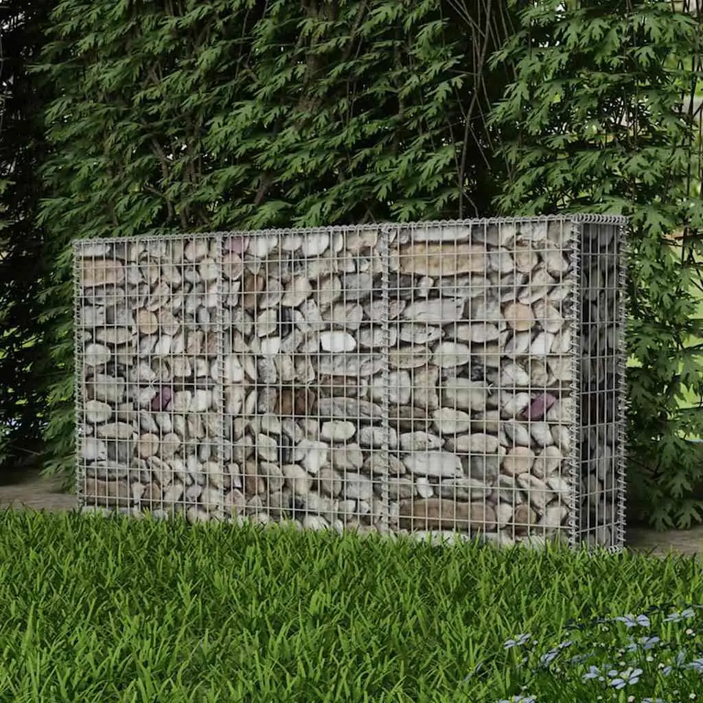 Gabion Basket Galvanised Steel Fence Panel Retaining Wall Garden Barrier