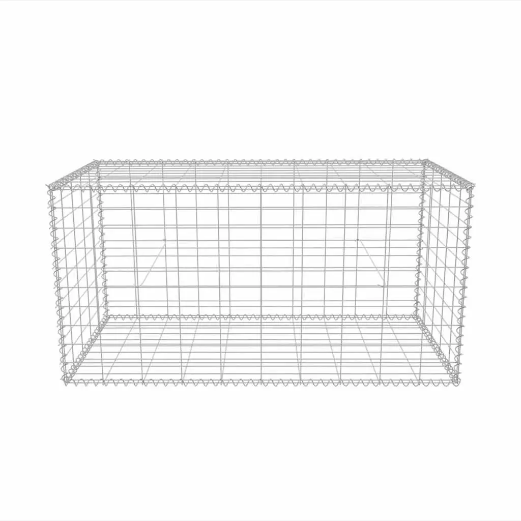 Gabion Basket Galvanised Steel Garden Retaining Wall Barrier 100 x 50 x 50 cm