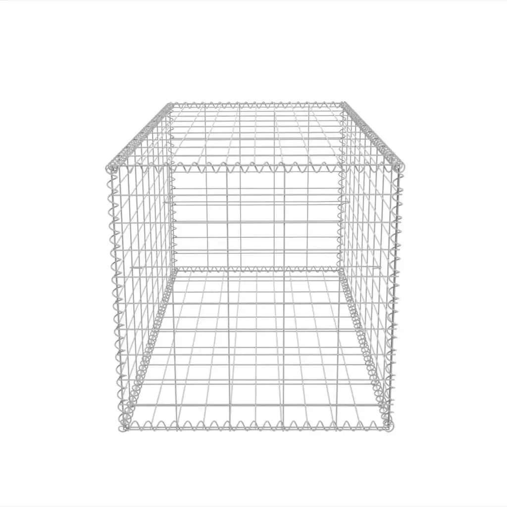 Gabion Basket Galvanised Steel Garden Retaining Wall Barrier 100 x 50 x 50 cm