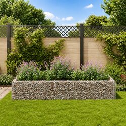 Gabion Raised Bed Dimensions: 270x90x50cm, Silver