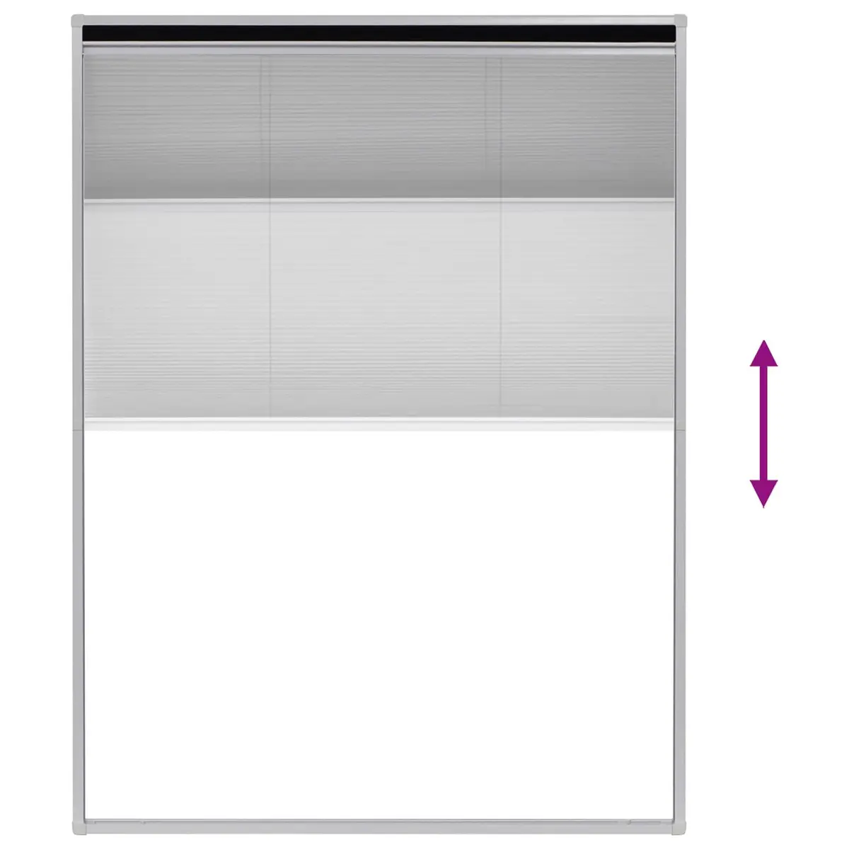 60x80 cm Plisse Insect Screen Black Frame
