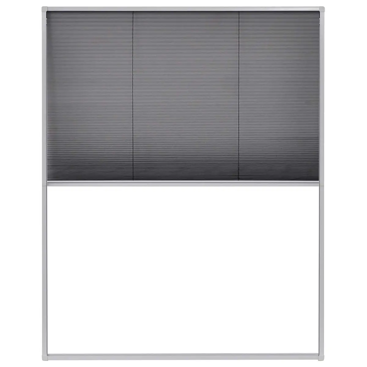 Plisse Insect Screen Window Black Mesh Aluminium Frame 80x100 cm Roof Windows