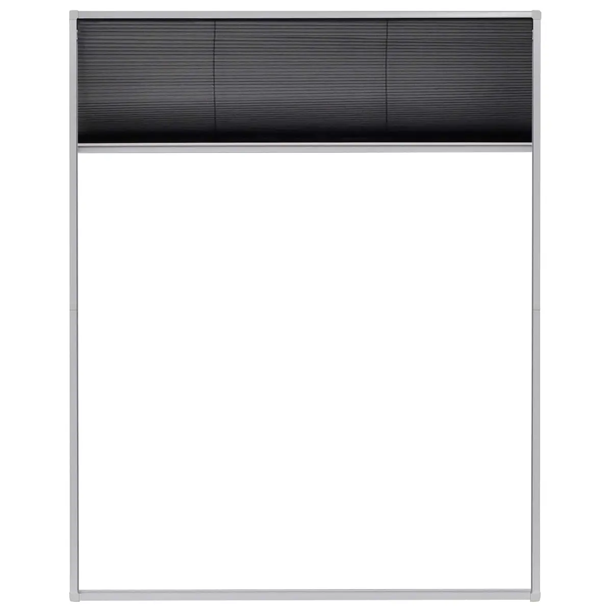 Plisse Insect Screen Window Black Mesh Aluminium Frame 80x100 cm Roof Windows