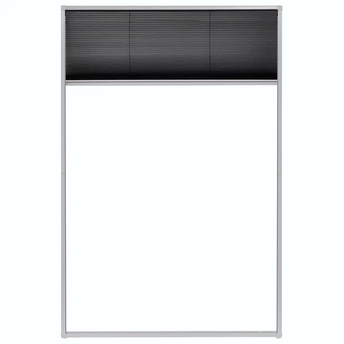 Plisse Insect Screen for Windows Aluminium Frame Mesh 80x120 cm Black