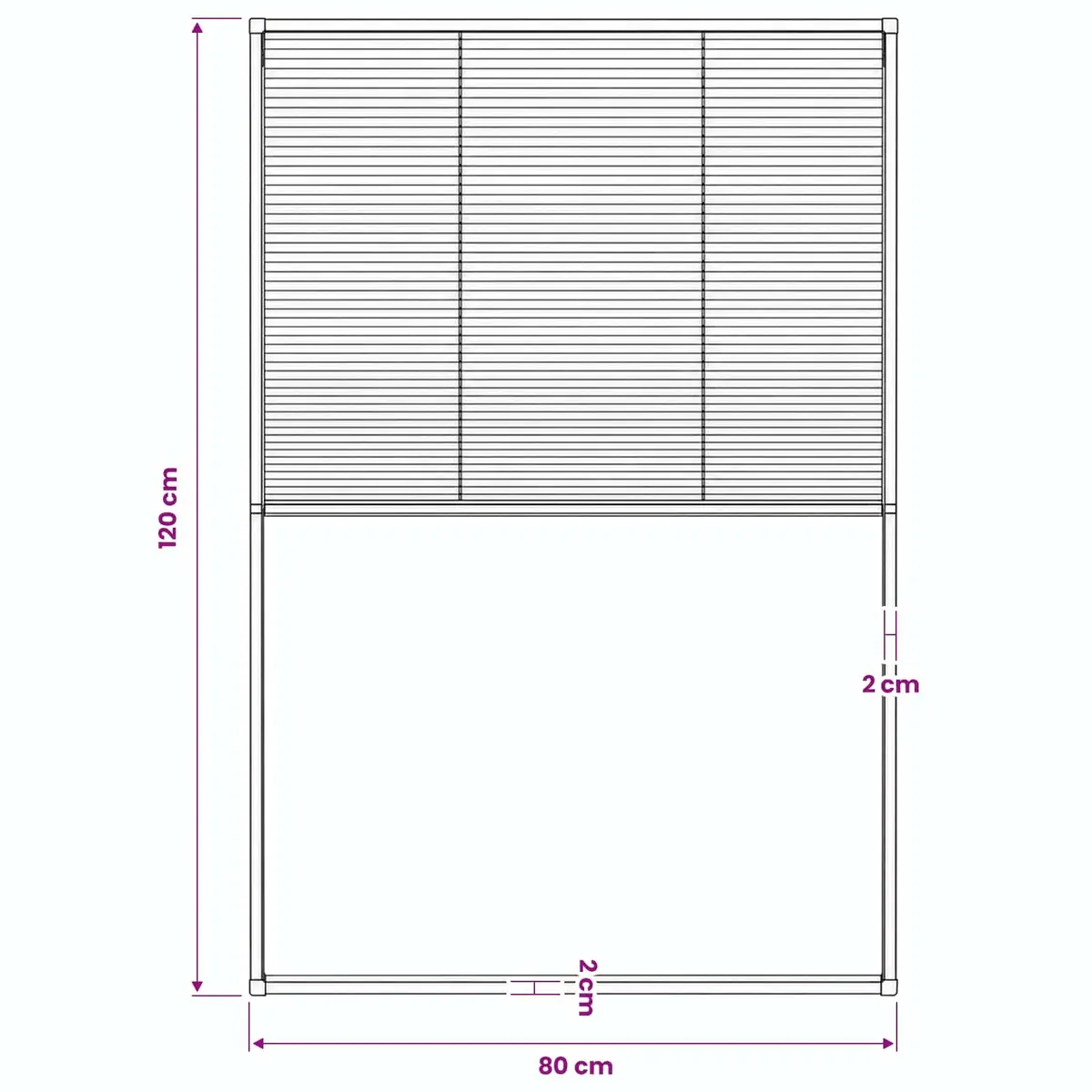 Plisse Insect Screen for Windows Aluminium Frame Mesh 80x120 cm Black