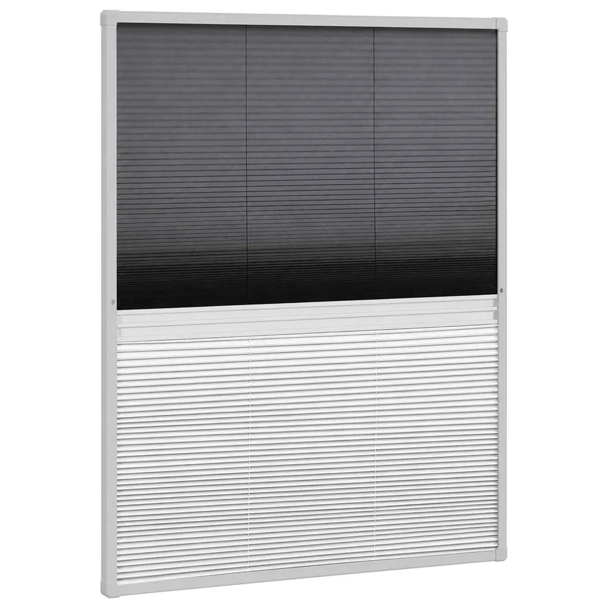Plisse Insect Screen Window 80x100cm Mesh Shade Aluminium Frame Black