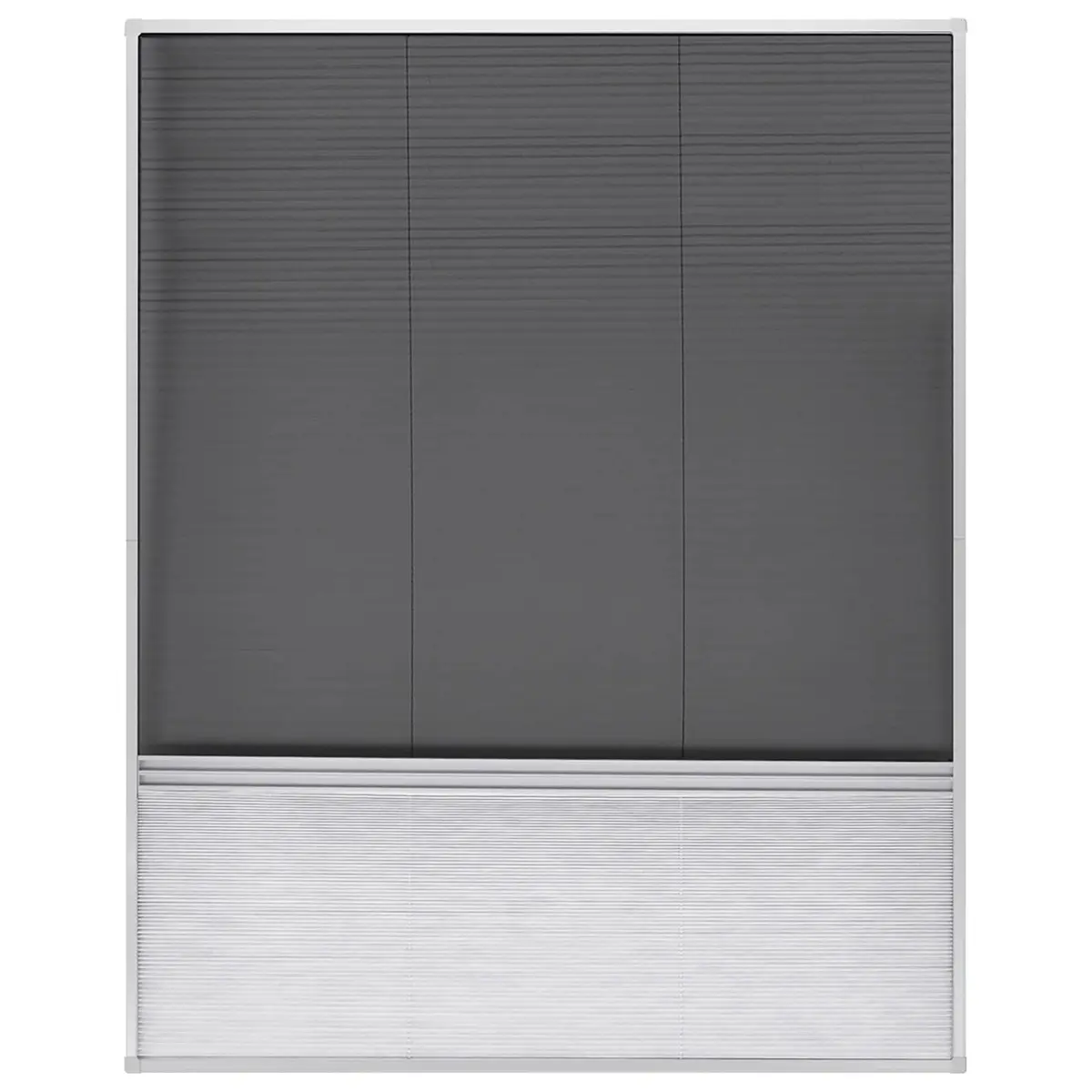 Plisse Insect Screen Window 80x100cm Mesh Shade Aluminium Frame Black