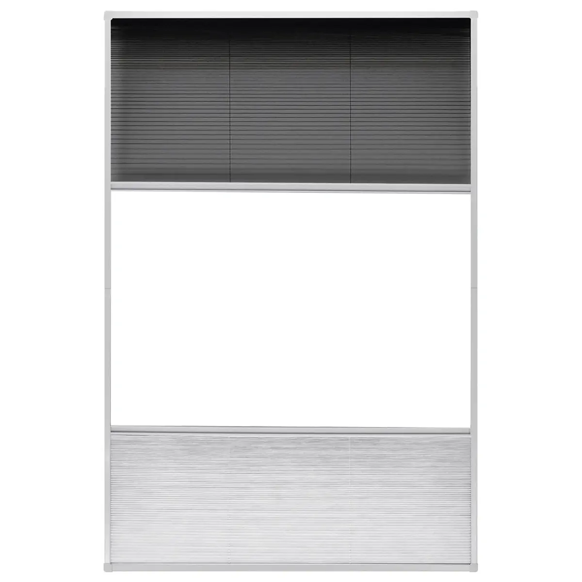 Plisse Insect Screen Window 80x120 cm Mesh Shade Roof Window Aluminium Frame