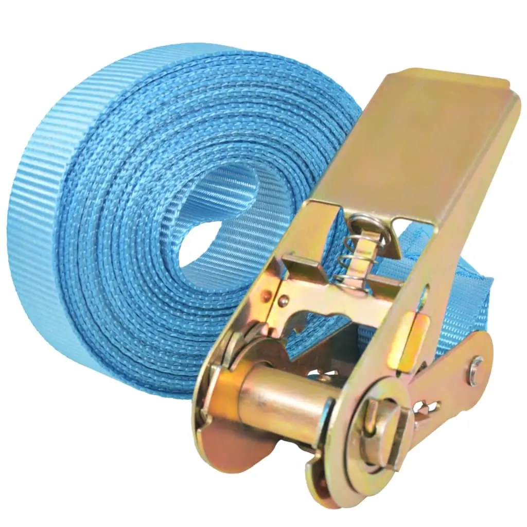 Ratchet Tie Down Straps 10 pcs Heavy Duty Cargo Fastening 0.8 Tonnes 4m x 25mm