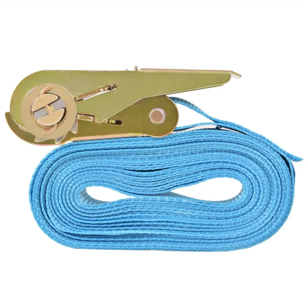 Ratchet Tie Down Straps 10 pcs Heavy Duty Cargo Fastening 0.8 Tonnes 4m x 25mm