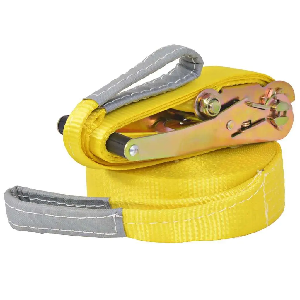 Slackline 15m Balance Training Rope 50mm Width 150kg Capacity Yellow