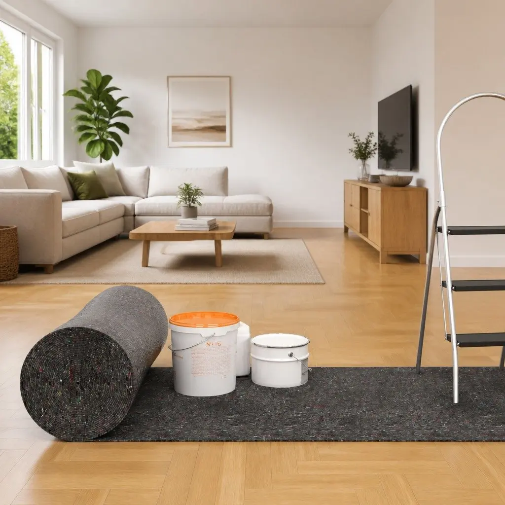 Dust Sheet Roll, 50m x 1m, Grey, Non-slip and Water Resistant