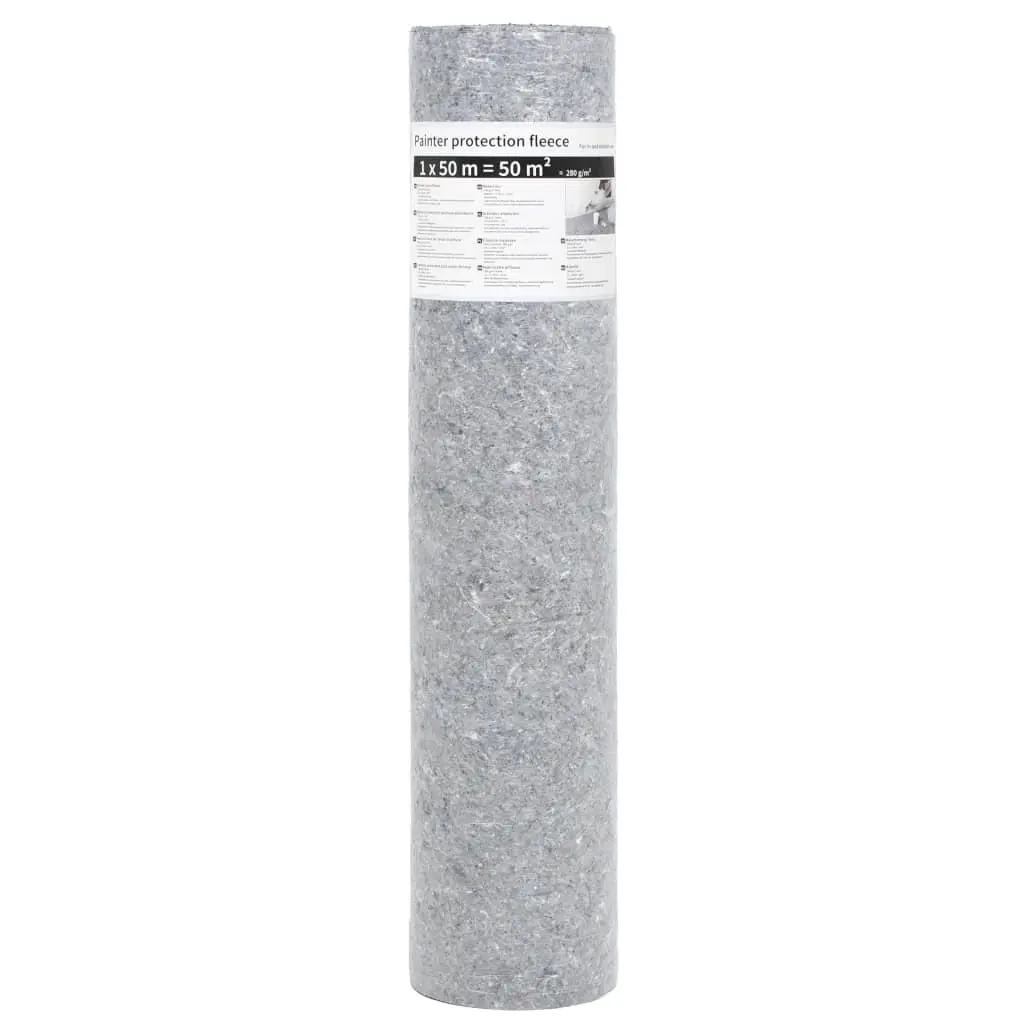 Non-slip Floor Protection Dust Sheet 50m x 1m Grey 2 Piece for Painting and Renovation