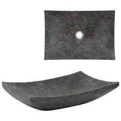 Bathroom Sink Specifications: 50x35x12 cm Black Marble
