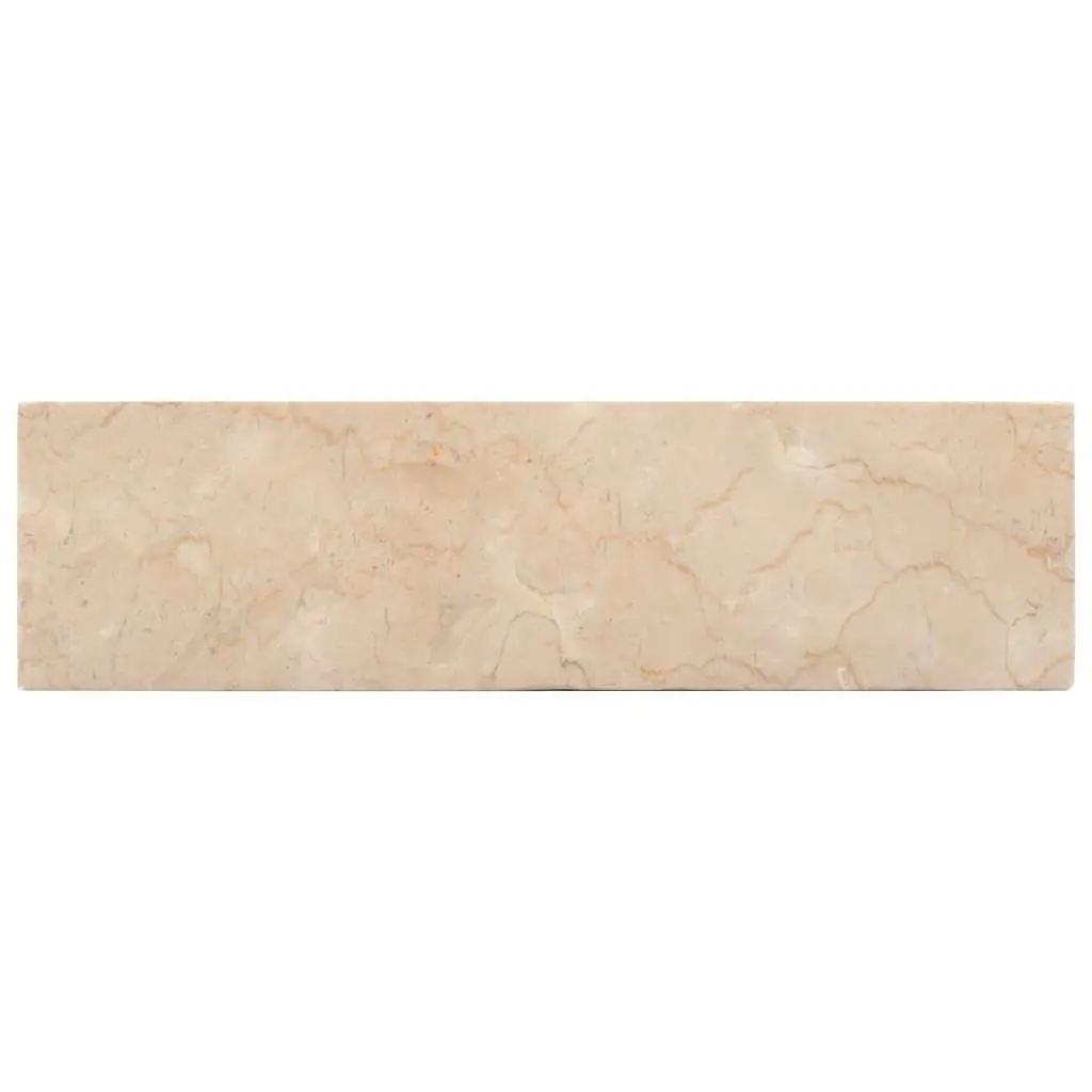 Bathroom Basin Sink Rectangular 45x30x12cm Natural River Stone Cream Washroom