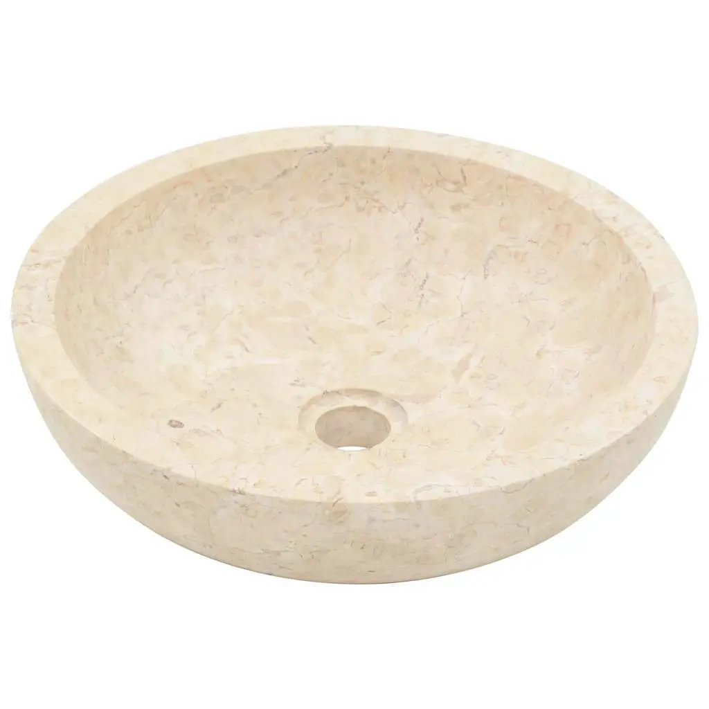 40x12 cm Cream Rectangular Bathroom Sink in Natural Stone