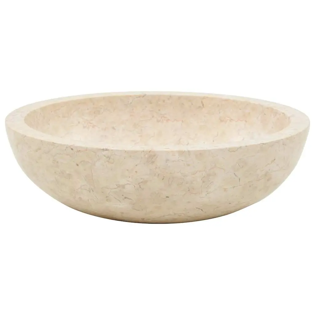40x12 cm Cream Rectangular Bathroom Sink in Natural Stone
