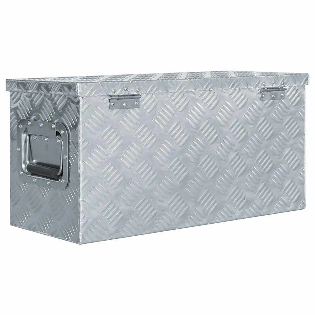 Aluminium Tool Box Storage for Vehicle Garage Camping 61.5x26.5x30cm Silver