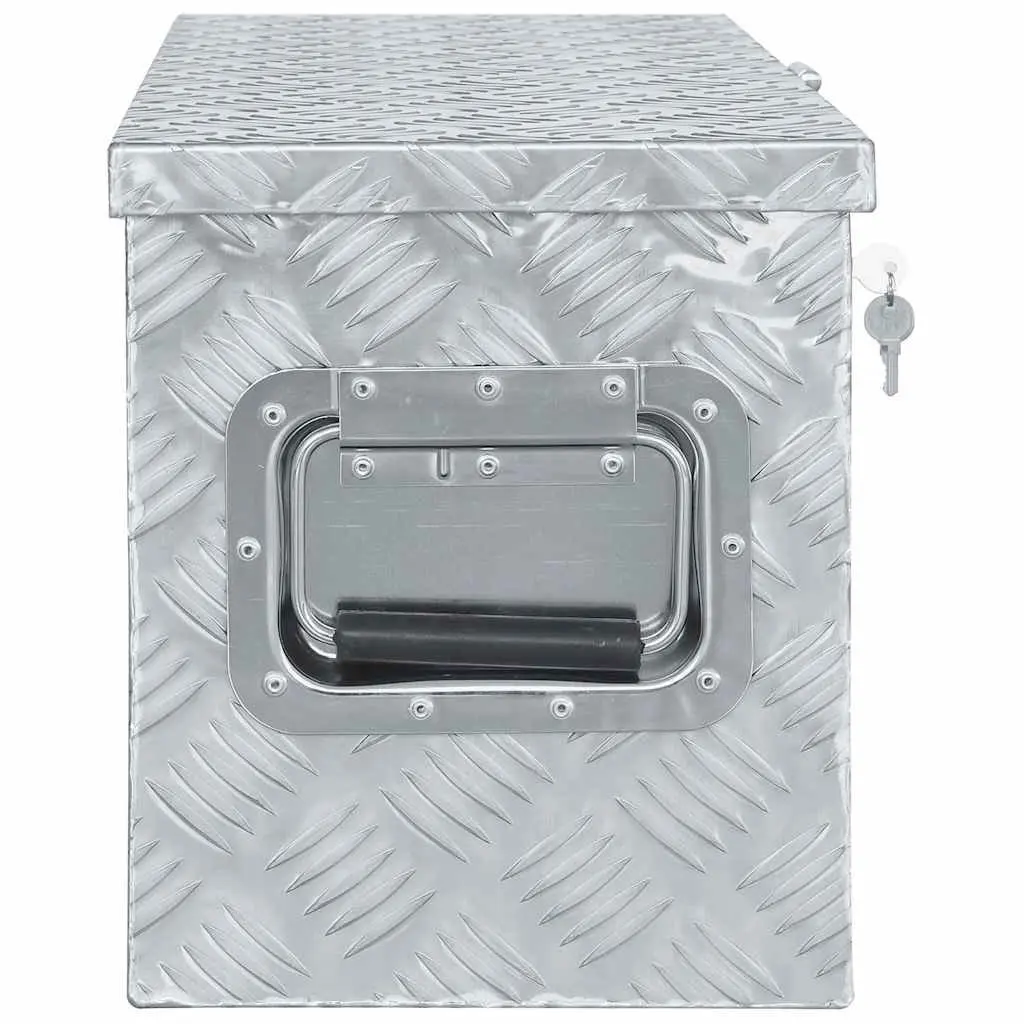 Aluminium Tool Box Storage for Vehicle Garage Camping 61.5x26.5x30cm Silver