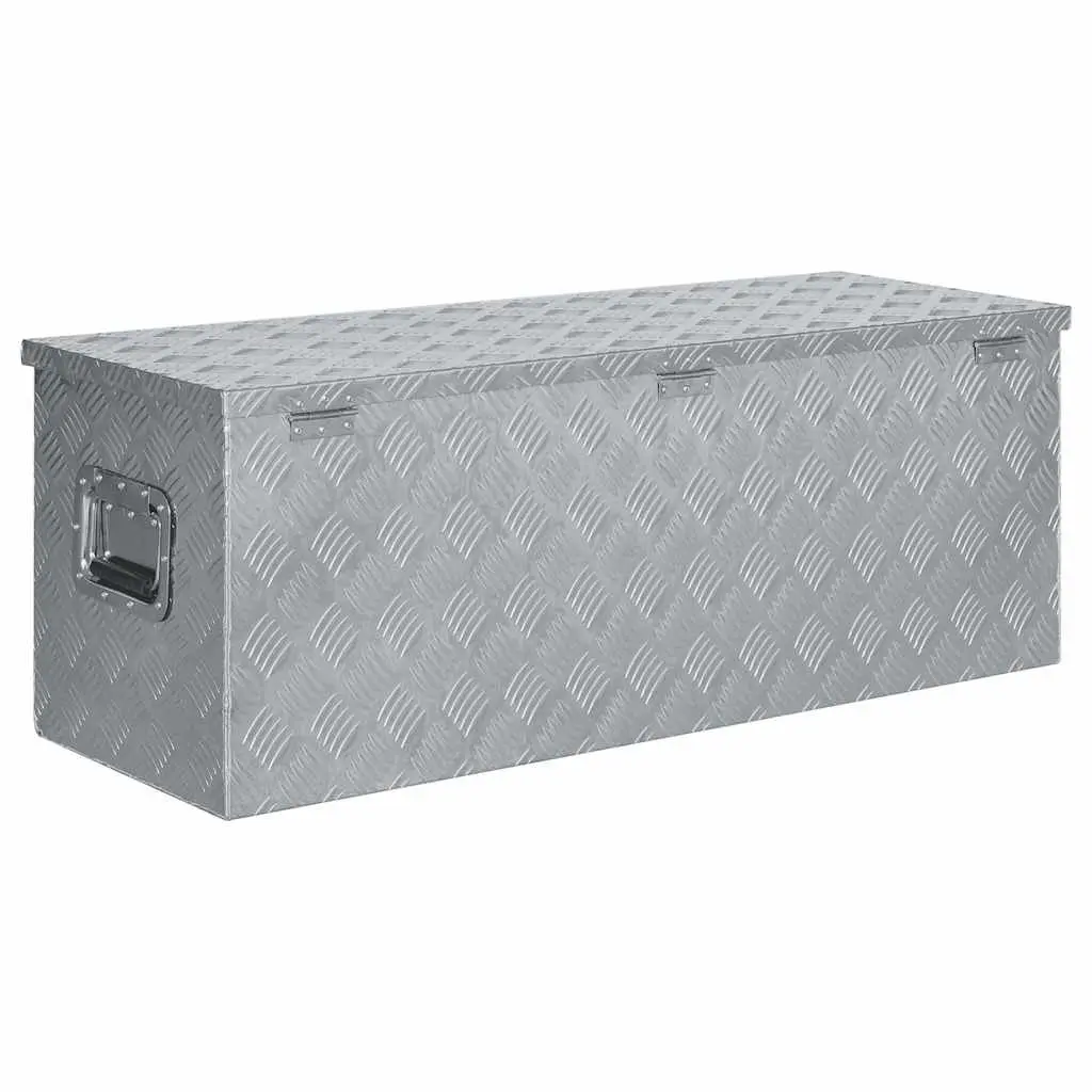 Aluminium Box Silver Storage Tool Transport Camping Compact Lightweight Locking