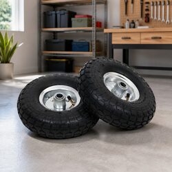 Sack Truck Spare Wheels – 2pc Pneumatic Rubber Tyres